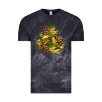 Cloud Black camouflage and leopard patch  3 Vintage Tee - BundleAndBundleShop