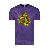 Cloud Purple camouflage and leopard patch  3 Vintage Tee - BundleAndBundleShop