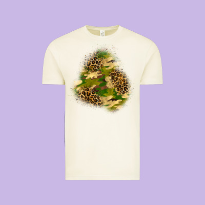 Camouflage And Leopard Patch  3 Vintage Tee Designed By Bundleandbundleshop