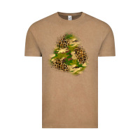 Vintage Coffee camouflage and leopard patch  3 Vintage Tee - BundleAndBundleShop