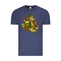 Vintage Denim camouflage and leopard patch  3 Vintage Tee - BundleAndBundleShop