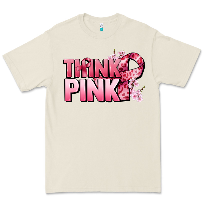 Think Pink Cancer Awareness Premium Tee by FaDigitalArtStudio | Teevron