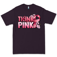 Plum Think pink Cancer Awareness Premium Tee - FaDigitalArtStudio