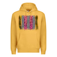 Mustard race leopard brush stroke Premium Hoodie - Artiststas