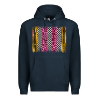 Navy race leopard brush stroke Premium Hoodie - Artiststas