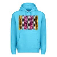 Ocean Blue race leopard brush stroke Premium Hoodie - Artiststas