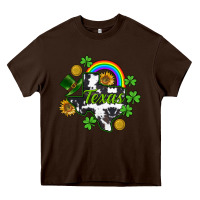 Chocolate Brown Texas map St. Patrick's Heavy Core Tee - CowGirlArtShop