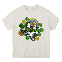Cream Texas map St. Patrick's Heavy Core Tee - CowGirlArtShop