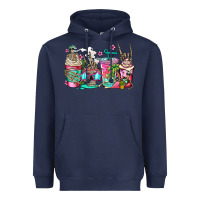 Navy skeleton summer coffee cups Heavyweight Hoodie - Jasminsmagicworld
