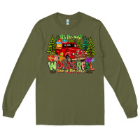 Army Green it's The Most Wonderful Time of the year Long Sleeve Tee - CowhideDigitalArt