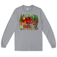Heather Grey it's The Most Wonderful Time of the year Long Sleeve Tee - CowhideDigitalArt