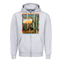 Heather Grey desert vibes Zipper Hoodie - JahusDesignShop