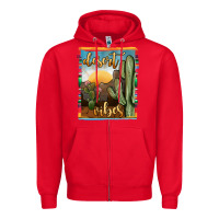 Red desert vibes Zipper Hoodie - JahusDesignShop