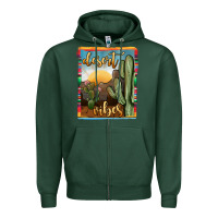 Sports Green desert vibes Zipper Hoodie - JahusDesignShop