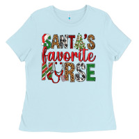 Santa's Favorite Nurse Ladies Tee | Teevron