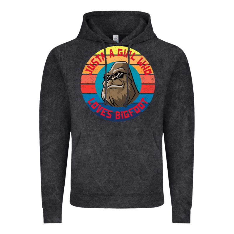 Retro Sunset Just A Girl Who Loves Bigfoot Vintage Hoodie by artisFamous | Teevron