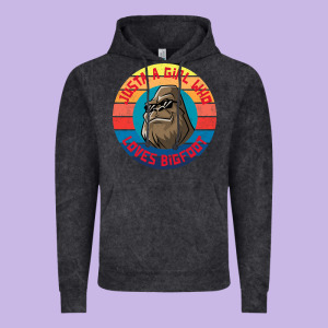 Retro Sunset Just A Girl Who Loves Bigfoot Vintage Hoodie Designed By Artisfamous