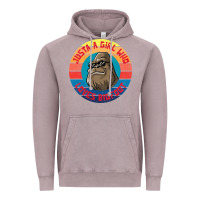 Vintage Zinc Retro Sunset Just A Girl Who Loves Bigfoot Vintage Hoodie - artisFamous