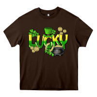 Chocolate Brown Lucky St. Patrick's Day Heavy Core Tee - HowdyJamesFarm