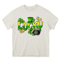 Cream Lucky St. Patrick's Day Heavy Core Tee - HowdyJamesFarm