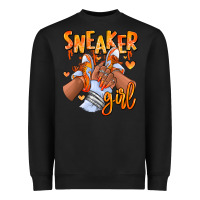 Black orange galaxy sneaker girl afro woman Heavyweight Sweatshirt - RanaPortraitStore
