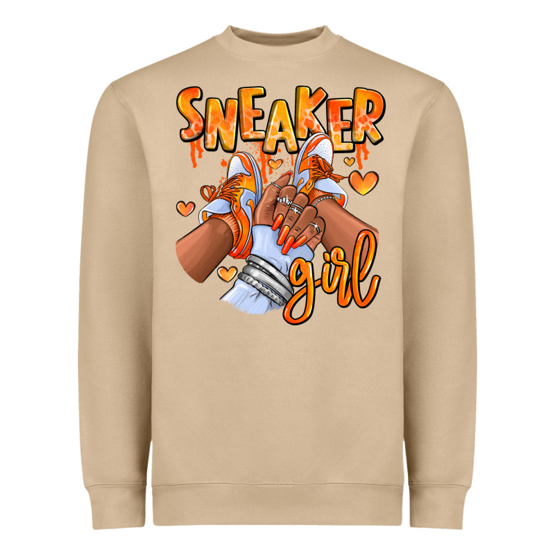 Orange Galaxy Sneaker Girl Afro Woman Heavyweight Sweatshirt by RanaPortraitStore | Teevron