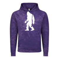 Cloud Purple bigfoot walking silhouette Vintage Hoodie - artisFamous