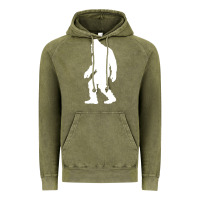 Vintage Olive bigfoot walking silhouette Vintage Hoodie - artisFamous