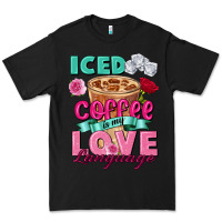 Black Iced Coffee is my love language Valentine's Day Premium Tee - FaDigitalArtStudio