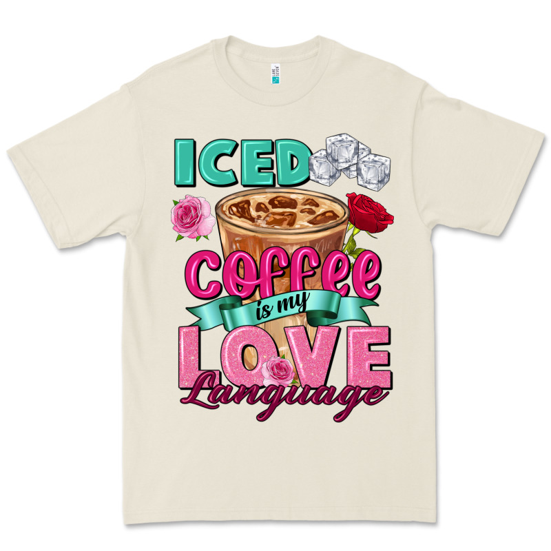 Iced Coffee Is My Love Language Valentine's Day Premium Tee by FaDigitalArtStudio | Teevron