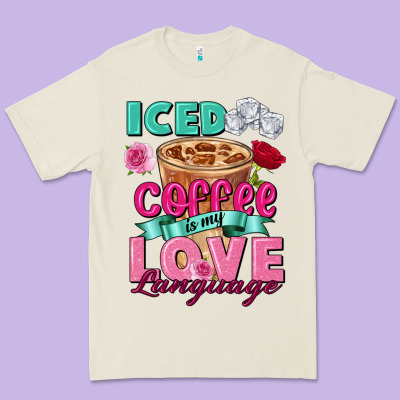 Iced Coffee Is My Love Language Valentine's Day Premium Tee Designed By Fadigitalartstudio
