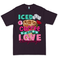 Plum Iced Coffee is my love language Valentine's Day Premium Tee - FaDigitalArtStudio