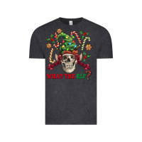 Vintage Black what the elf skull Vintage Tee - FaDigitalArtStudio
