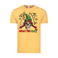 Vintage Mustard what the elf skull Vintage Tee - FaDigitalArtStudio