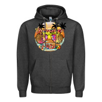Charcoal Heather summer vibes2 Zipper Hoodie - JahusDesignShop