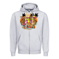 Heather Grey summer vibes2 Zipper Hoodie - JahusDesignShop