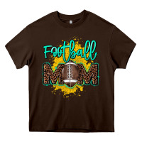 Chocolate Brown Football Mom mother's day Heavy Core Tee - HowdyJamesFarm