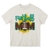 Cream Football Mom mother's day Heavy Core Tee - HowdyJamesFarm