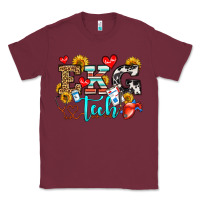 Burgundy ekg tech Classic Tee - OliviaCreatesArt