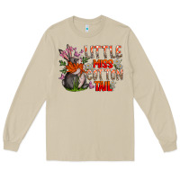 Mushroom Little Miss Cotton Tail Long Sleeve Tee - CowhideDigitalArt