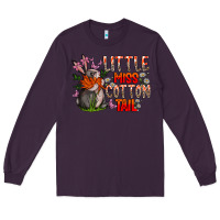 Plum Little Miss Cotton Tail Long Sleeve Tee - CowhideDigitalArt
