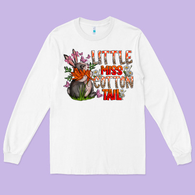 Little Miss Cotton Tail Long Sleeve Tee Designed By Cowhidedigitalart