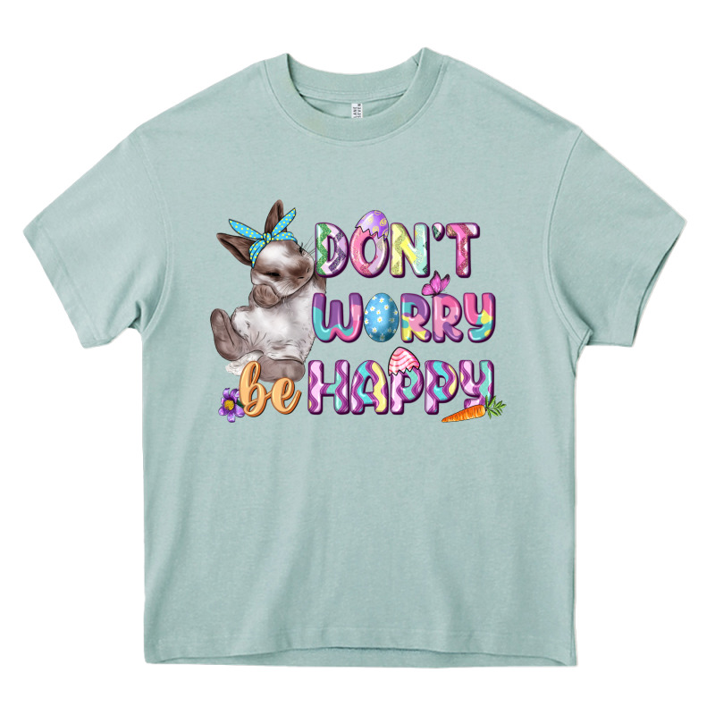 Don't Worry Be Happy Easter Heavy Core Tee by CowGirlArtShop | Teevron