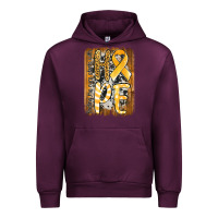 Mauve Wine finding the cure starts with hope childhood cancer awareness  with bac Urban Hoodie - Jasminsmagicworld