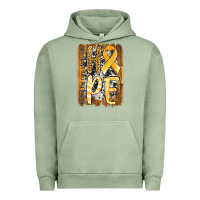 Pigment Oil Green finding the cure starts with hope childhood cancer awareness  with bac Urban Hoodie - Jasminsmagicworld