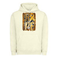 Pigment Pistachio finding the cure starts with hope childhood cancer awareness  with bac Urban Hoodie - Jasminsmagicworld