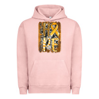 Pigment Salmon finding the cure starts with hope childhood cancer awareness  with bac Urban Hoodie - Jasminsmagicworld
