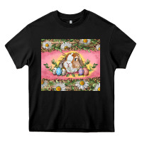 Black Easter bunny and eggs Heavy Core Tee - RanaPortraitStore