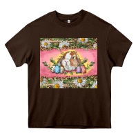 Chocolate Brown Easter bunny and eggs Heavy Core Tee - RanaPortraitStore
