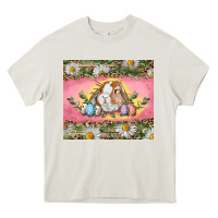Cream Easter bunny and eggs Heavy Core Tee - RanaPortraitStore